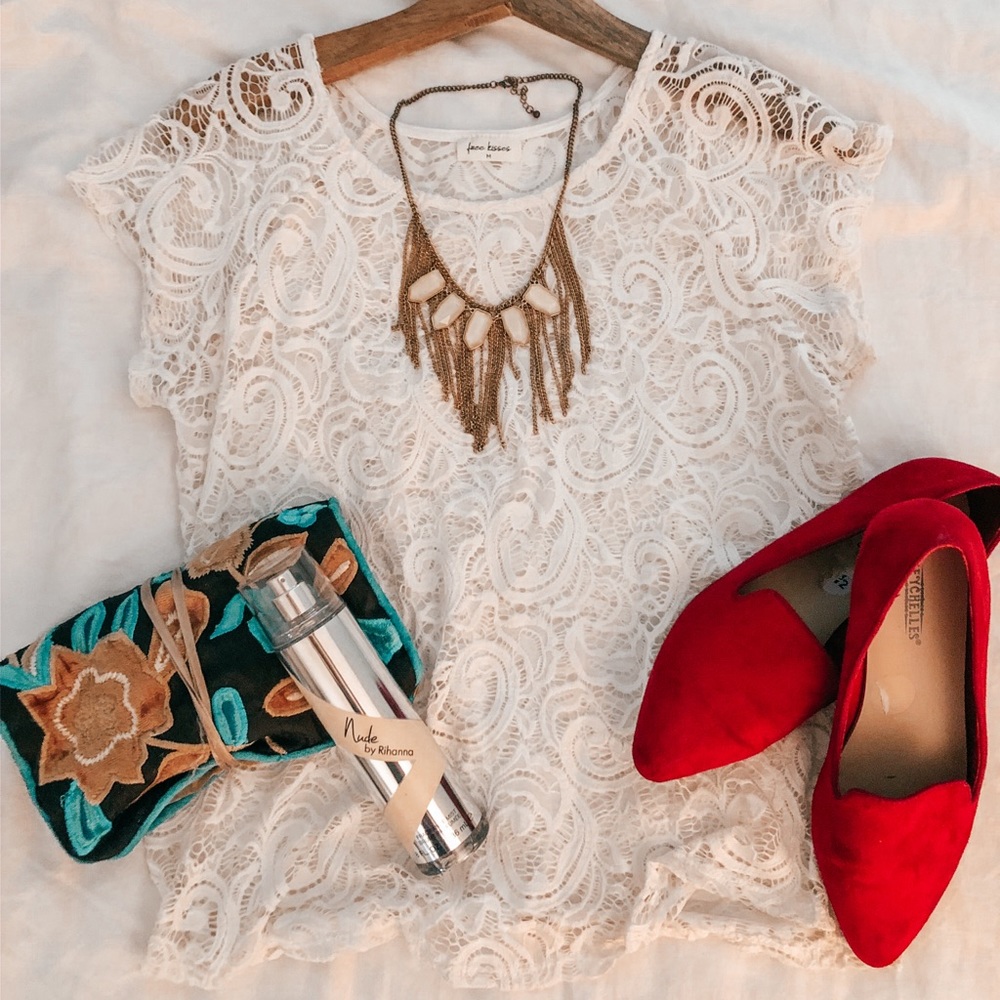 White lace blouse